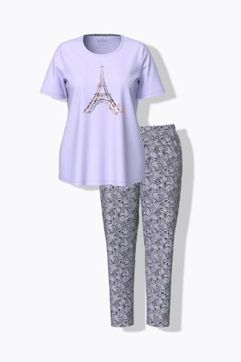 Plus size veliki brojevi Pidžama kratkih rukava i dugih nogavica za punije