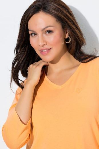 Plus size veliki brojevi Majica 3/4 rukava V ovratnika za punije