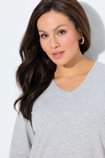 Plus size veliki brojevi Majica 3/4 rukava V ovratnika za punije