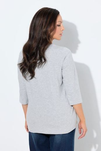 Plus size veliki brojevi Majica 3/4 rukava V ovratnika za punije