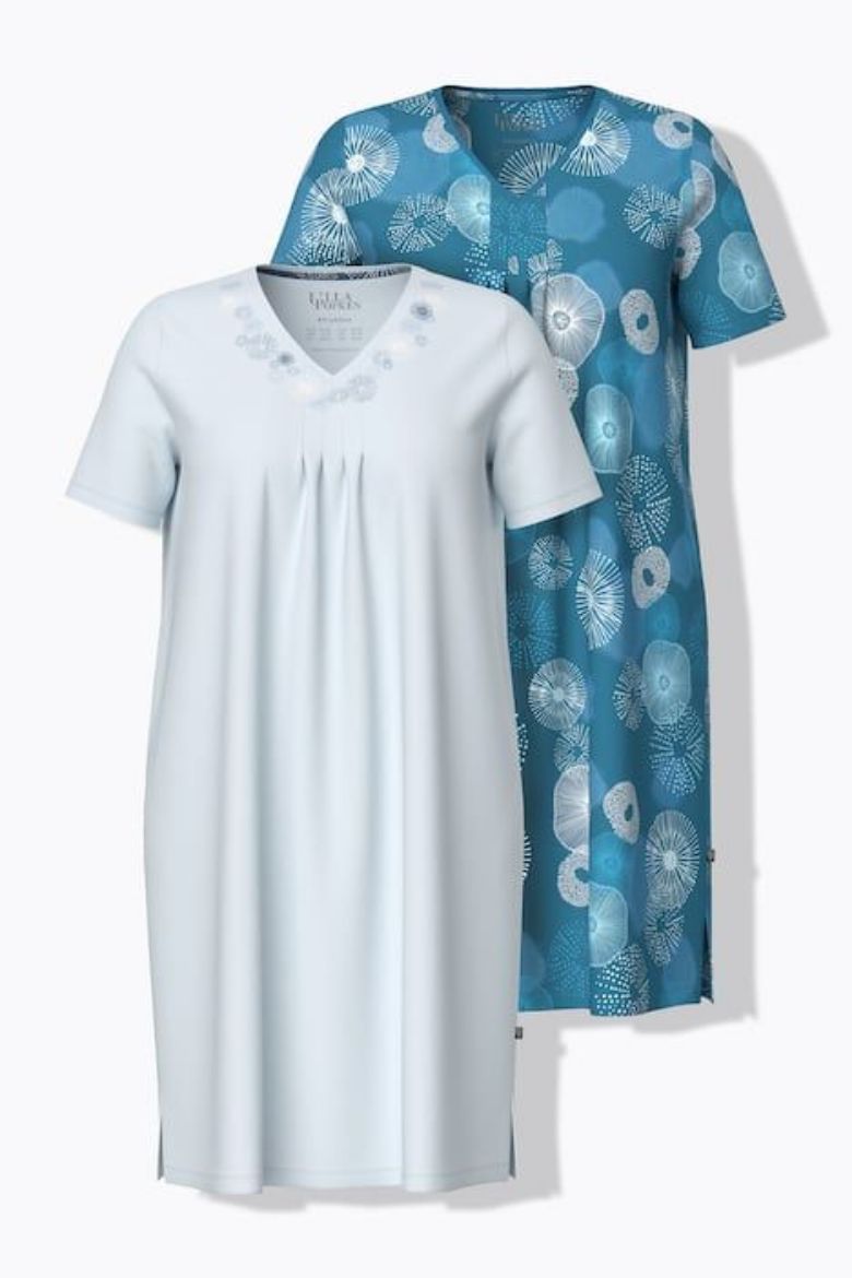 Plus size veliki brojevi Spavaćica kratkih rukava 2 komada za punije