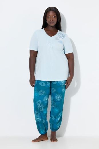 Plus size veliki brojevi Pidžama kratkih rukava i dugih nogavica za punije