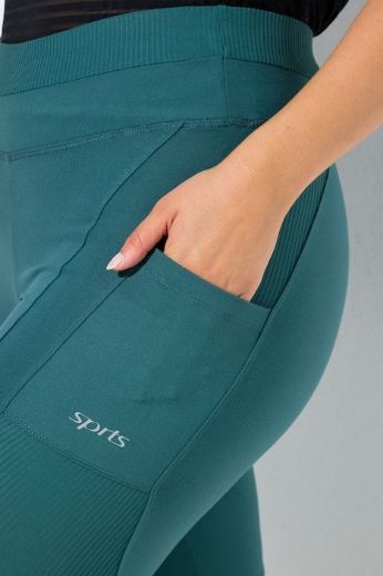 Plus size veliki brojevi Tajice sportske visokog struka za punije