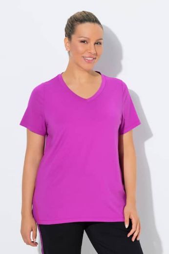 Plus size veliki brojevi Majica kratkih rukava V ovratnika za punije