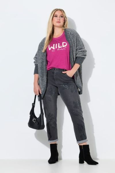 Veliki brojevi Traperice povišenog struka moda za punije