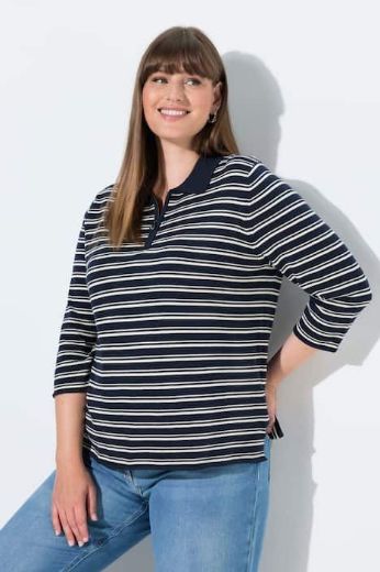 Plus size veliki brojevi Majica Polo 3/4 rukava za punije