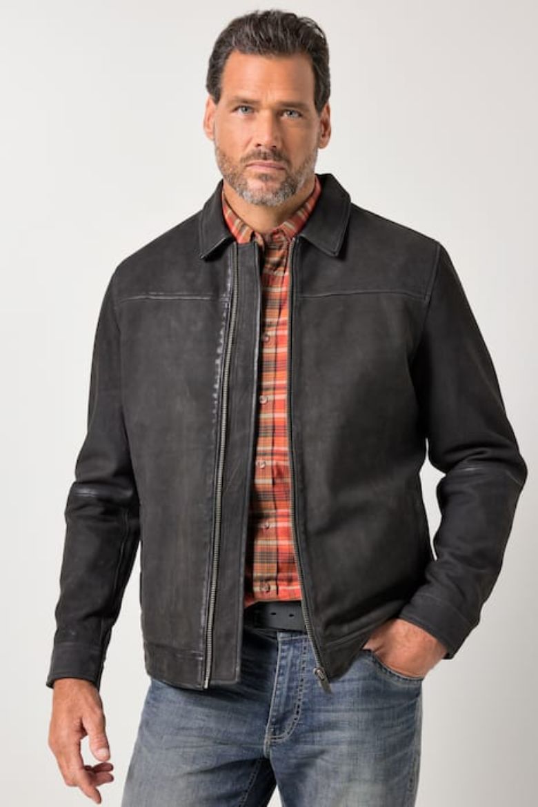 Plus size veliki brojevi Jakna kožna sa patentnim zatvaračem za punije