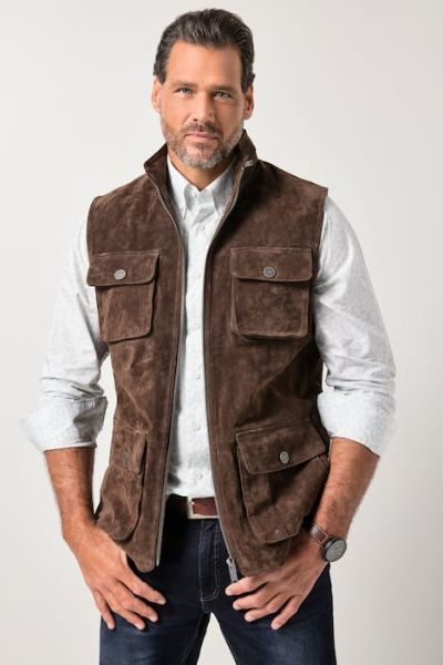 Veliki brojevi Prsluk kožni sa patentnim zatvaračem moda za punije