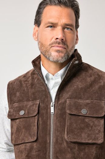 Plus size veliki brojevi Prsluk kožni sa patentnim zatvaračem za punije