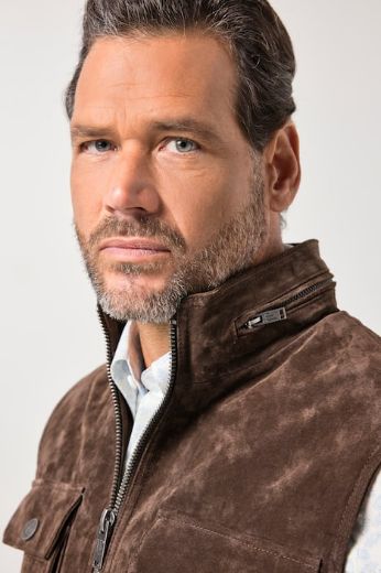 Plus size veliki brojevi Prsluk kožni sa patentnim zatvaračem za punije