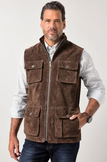 Plus size veliki brojevi Prsluk kožni sa patentnim zatvaračem za punije