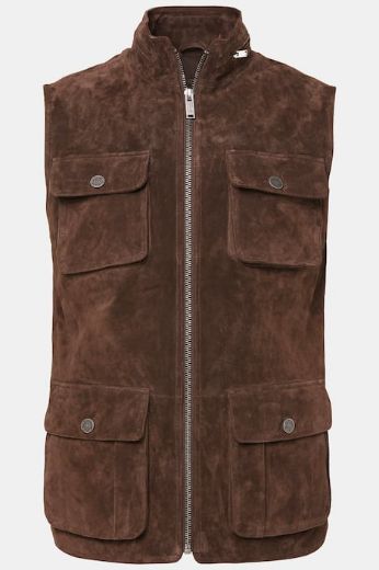 Plus size veliki brojevi Prsluk kožni sa patentnim zatvaračem za punije