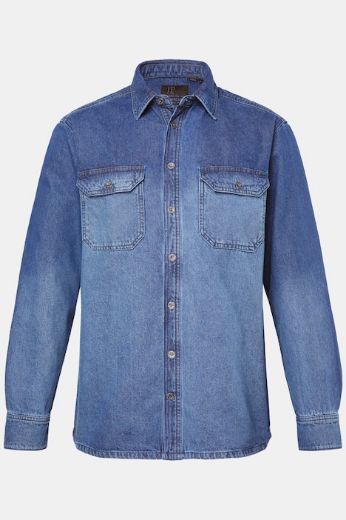 Plus size veliki brojevi Košulja dugih rukava traper uzorka za punije