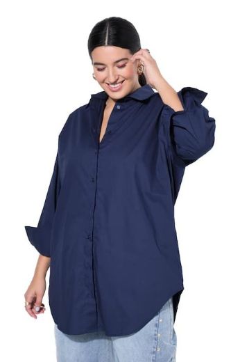 Plus size veliki brojevi Bluza dugih rukava s gumbićima za punije