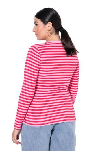 Plus size veliki brojevi Majica dugih rukava na pruge za punije