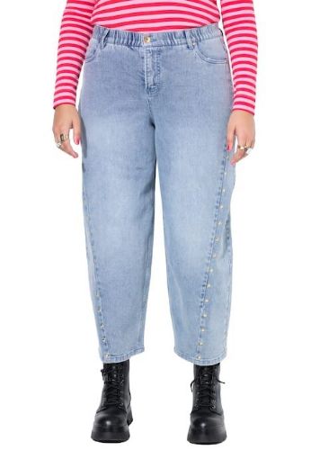 Plus size veliki brojevi Traperice širokih balon nogavica za punije