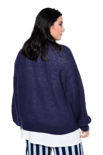 Plus size veliki brojevi Kardigan dugih rukava pleteni na kopčanje za punije