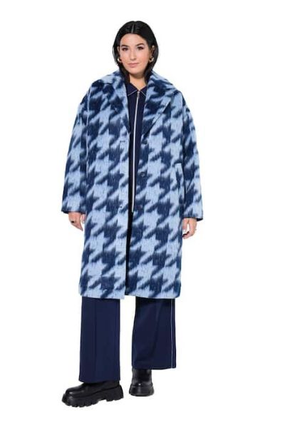 Veliki brojevi Kaput na kopčanje šireg kroja moda za punije