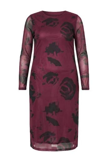 Plus size veliki brojevi Haljina midi dugih rukava užeg kroja za punije