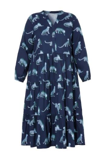 Plus size veliki brojevi Haljina maxi dugih rukava V ovratnika za punije