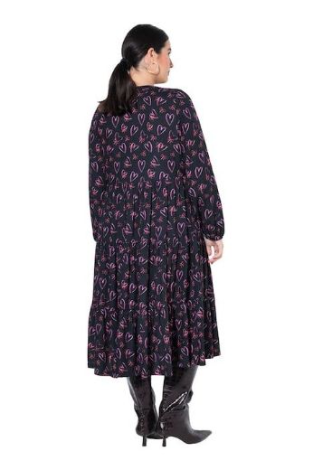 Plus size veliki brojevi Haljina maxi dugih rukava V ovratnika za punije