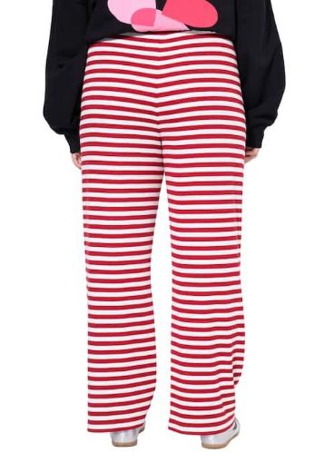 Plus size veliki brojevi Hlače širokih nogavica na pruge za punije