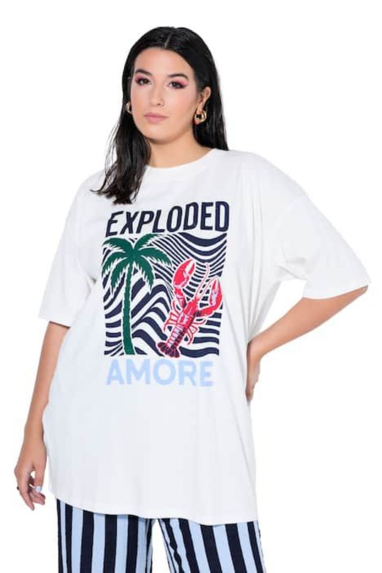 Plus size veliki brojevi Majica kratkih rukava šireg kroja za punije