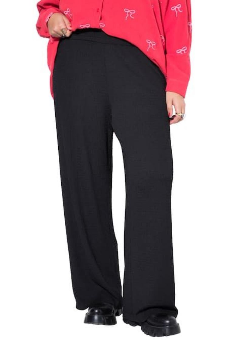 Plus size veliki brojevi Hlače širokih nogavica elastičnog struka za punije