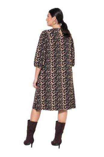 Plus size veliki brojevi Haljina okruglog ovratnika za punije