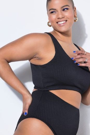 Plus size veliki brojevi Kupaći kostim jednodijelni s otvorima za punije