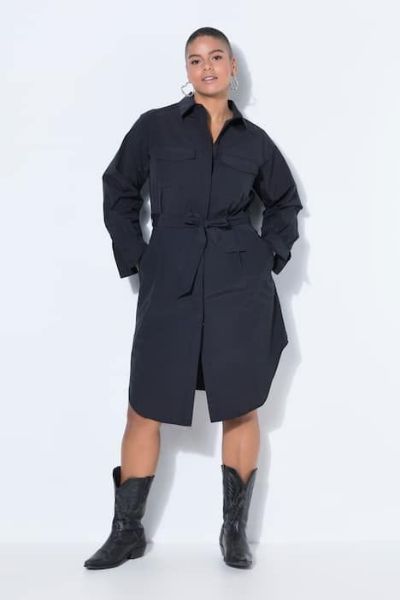 Veliki brojevi Haljina dugih rukava na vezanje moda za punije