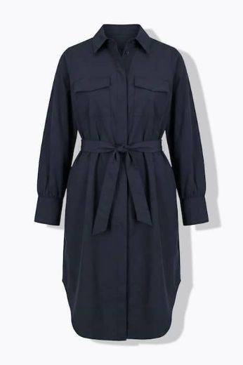 Plus size veliki brojevi Haljina dugih rukava na vezanje za punije