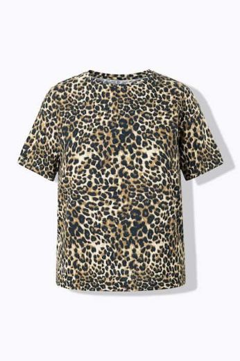 Plus size veliki brojevi Majica kratkih rukava s leopard uzorkom za punije