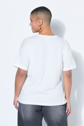 Plus size veliki brojevi Majica kratkih rukava s ukrasnim perlama za punije