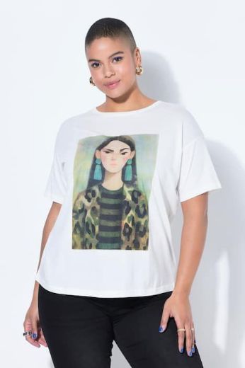 Plus size veliki brojevi Majica kratkih rukava s motivom za punije