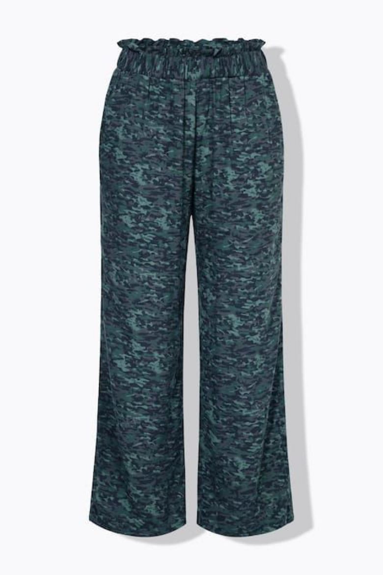 Plus size veliki brojevi Hlače širokih nogavica visokog struka za punije