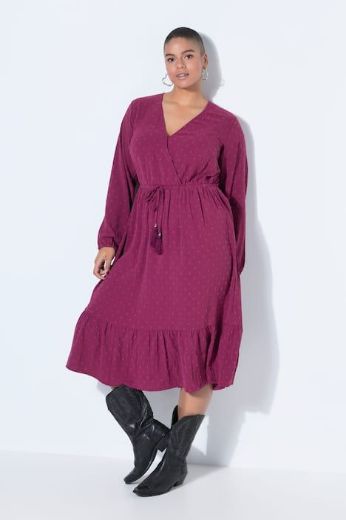 Plus size veliki brojevi Haljjina dugih rukava za punije