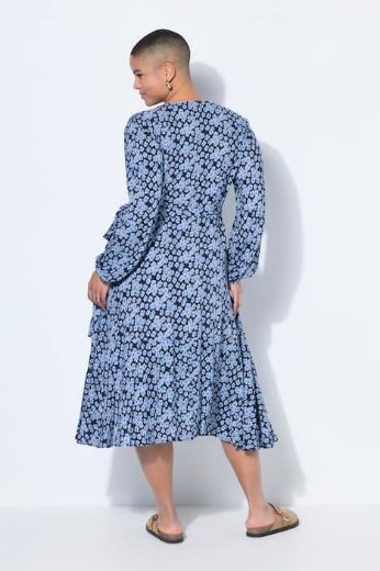 Plus size veliki brojevi Haljina dugih rukava V izrez za punije