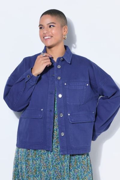 Veliki brojevi Košulja traper širokog kroja s 3 džepa moda za punije