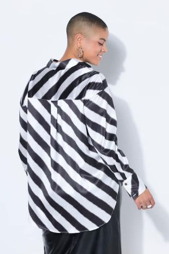 Plus size veliki brojevi Košulja dugih rukava od satena za punije