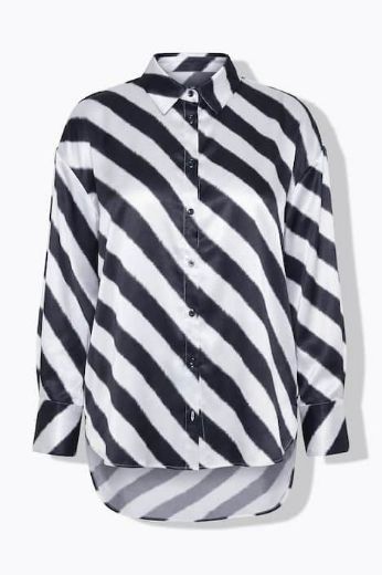 Plus size veliki brojevi Košulja dugih rukava od satena za punije