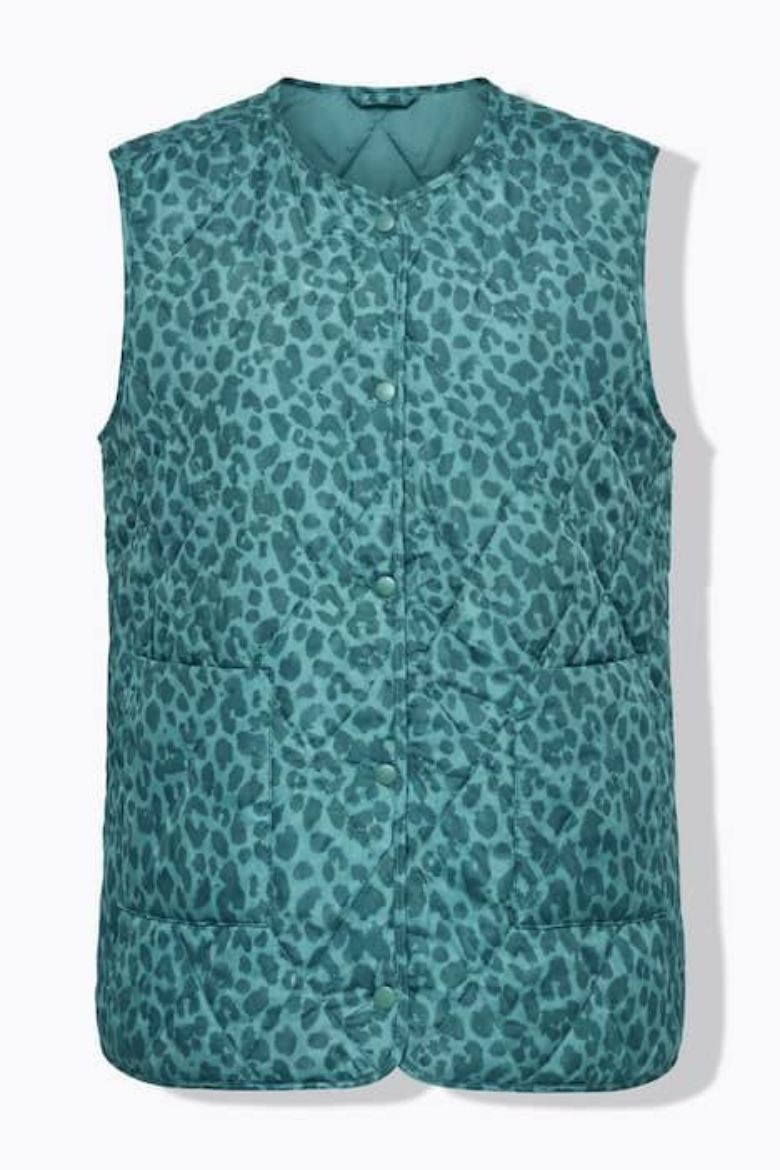 Plus size veliki brojevi Prsluk šireg kroja s leopard uzorkom za punije