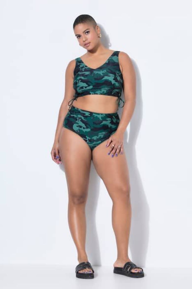 Plus size veliki brojevi Kupaće gaćice visokog struka za punije