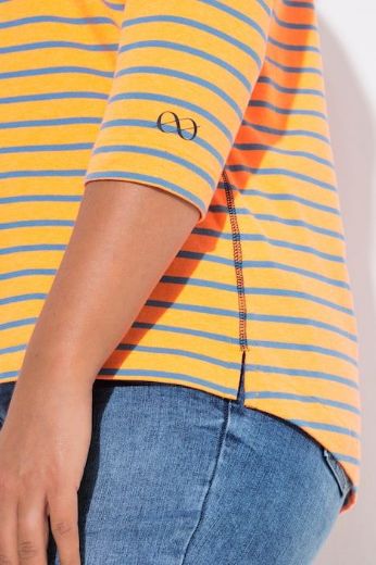 Plus size veliki brojevi Majica dugi rukavi na pruge za punije