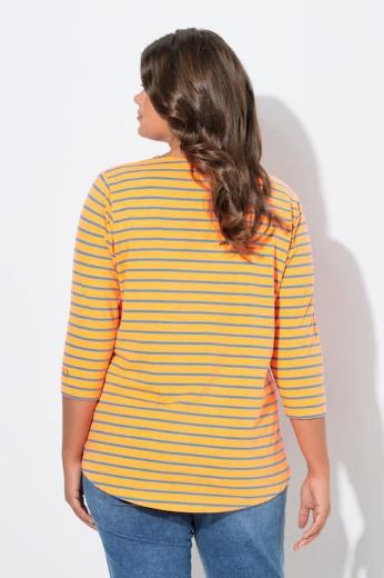 Plus size veliki brojevi Majica dugi rukavi na pruge za punije