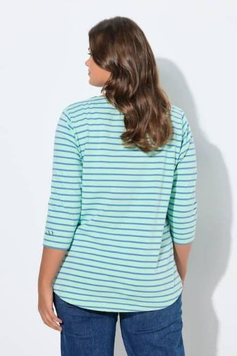 Plus size veliki brojevi Majica dugi rukavi na pruge za punije