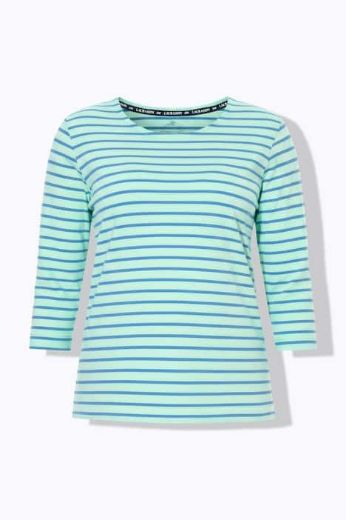 Plus size veliki brojevi Majica dugi rukavi na pruge za punije