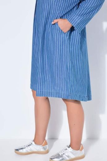 Plus size veliki brojevi Haljna dugih rukava traper za punije