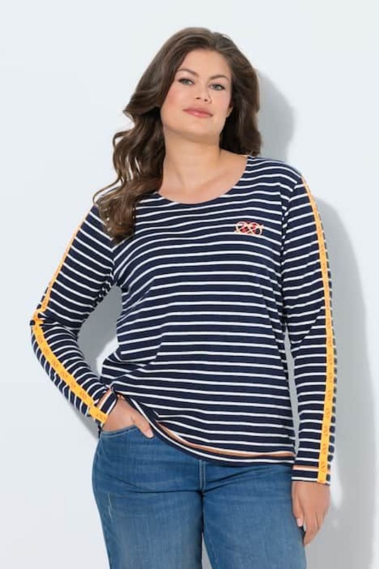 Plus size veliki brojevi Košulja dugih rukava okruglog izreza za punije