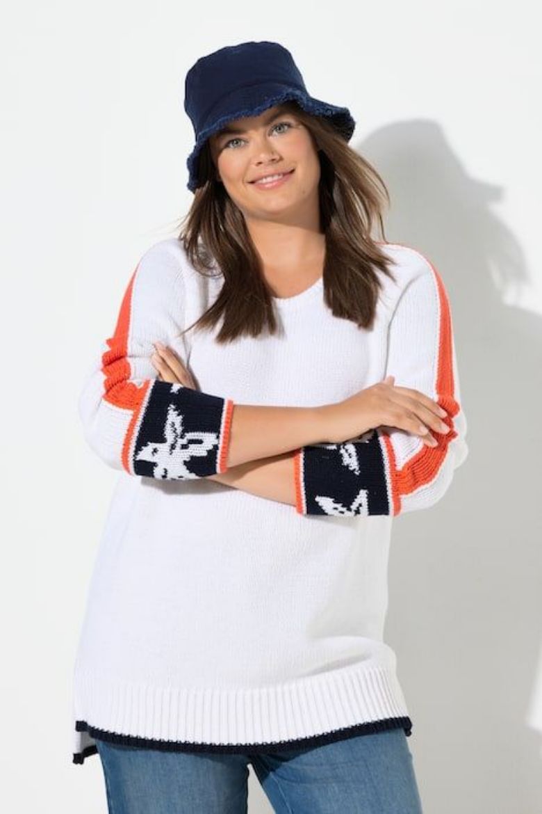 Plus size veliki brojevi Pulover pleteni za punije